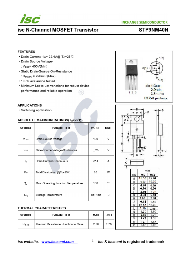 STP9NM40N