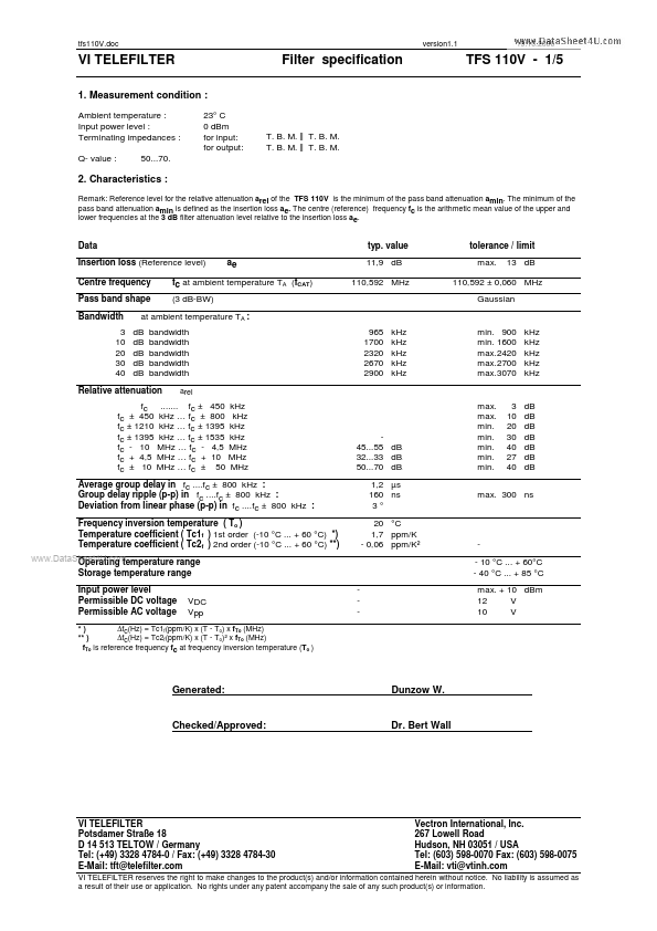 TFS110V