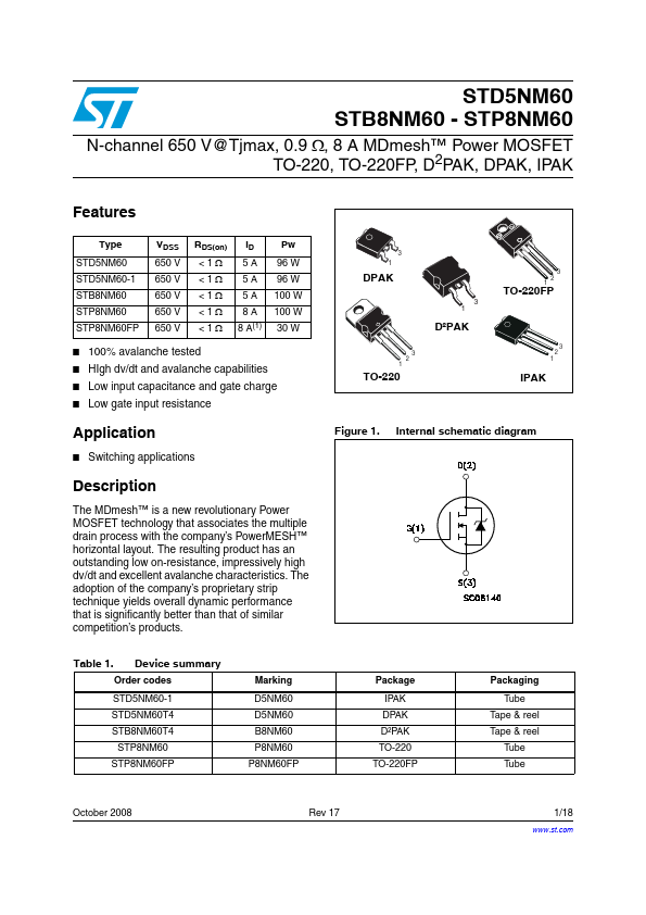 STB8NM60