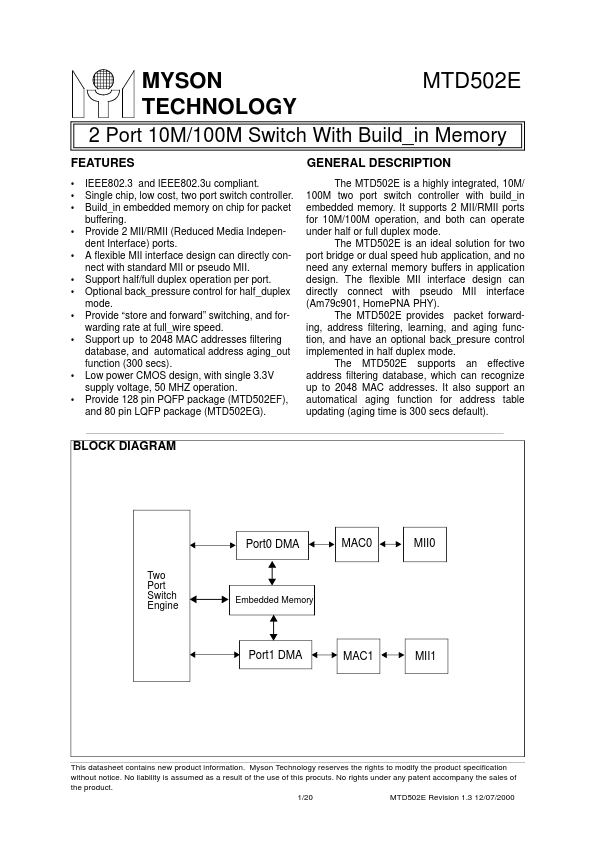 MTD502E