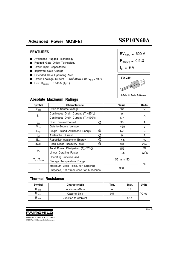 SSP10N60A