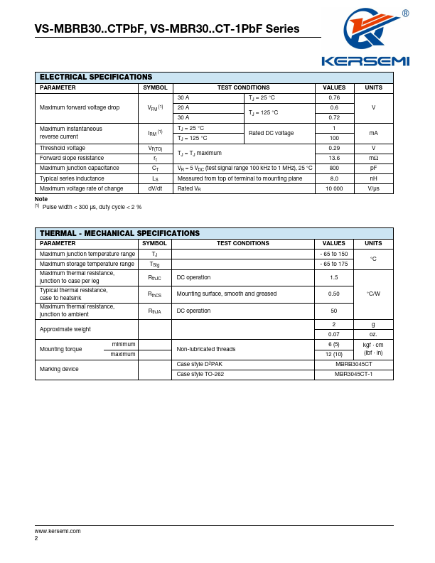 VS-MBR3035CT-1PbF