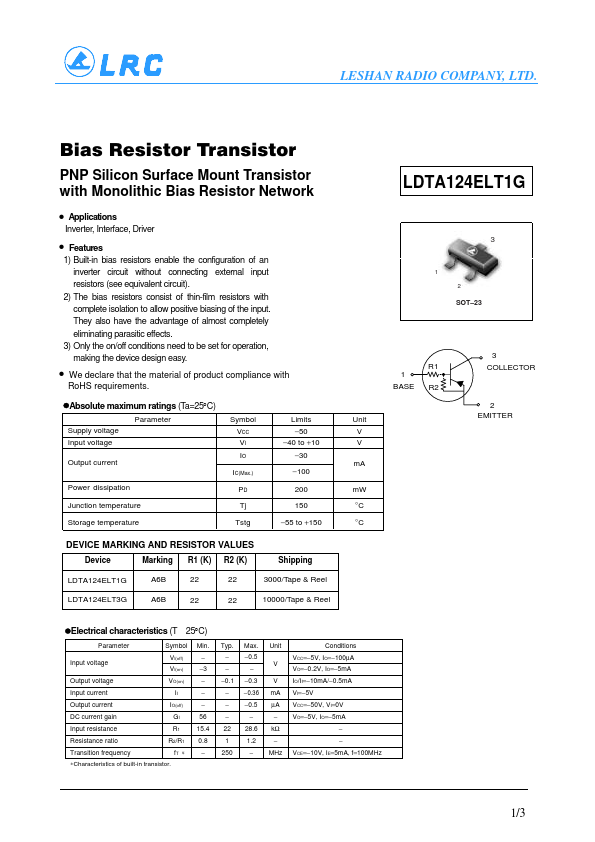 LDTA124ELT3G