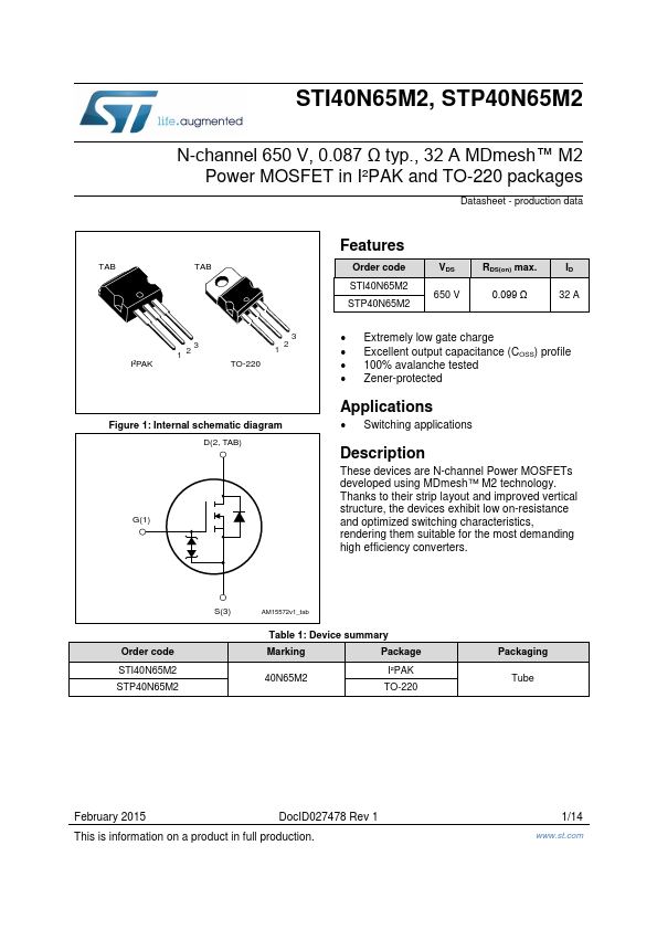 STI40N65M2