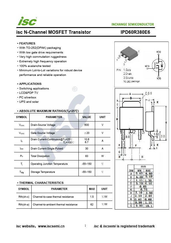 IPD60R380E6