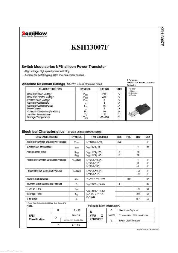 KSH13007F