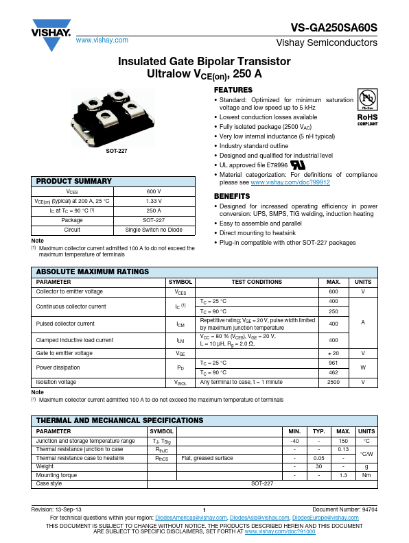 VS-GA250SA60S