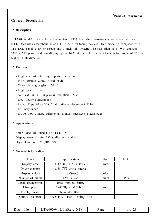 LTA400W1-L01