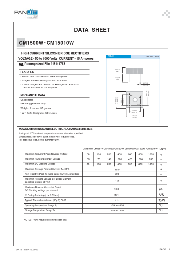 CM1502W