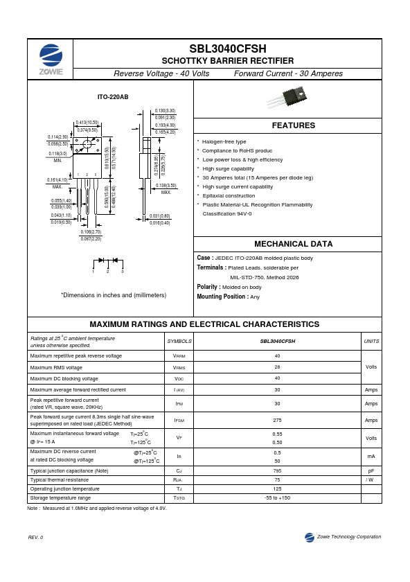 SBL3040CFSH