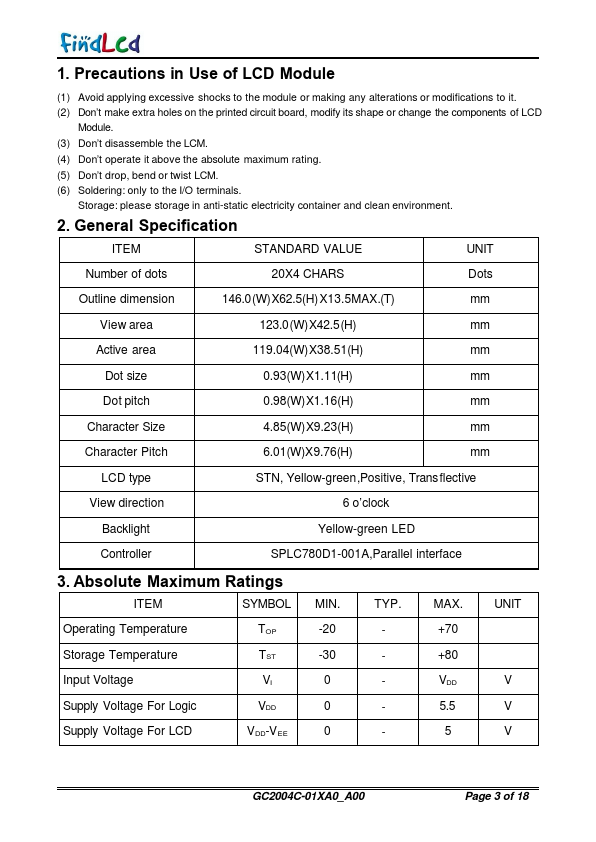 GC2004C-01XA0