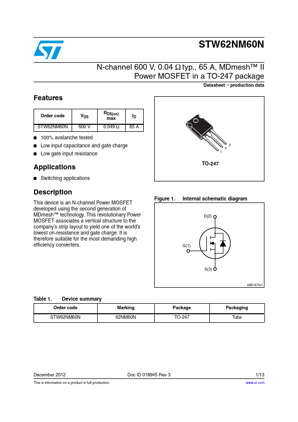 STW62NM60N