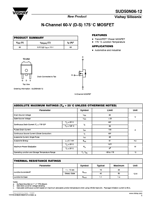 SUD50N06-12