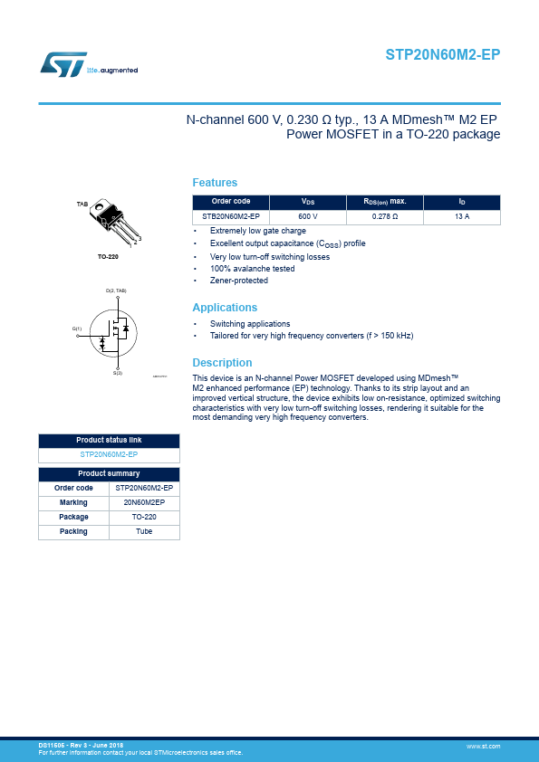 STP20N60M2-EP