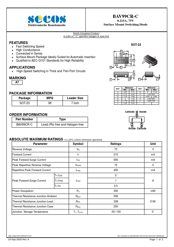 BAV99CR-C