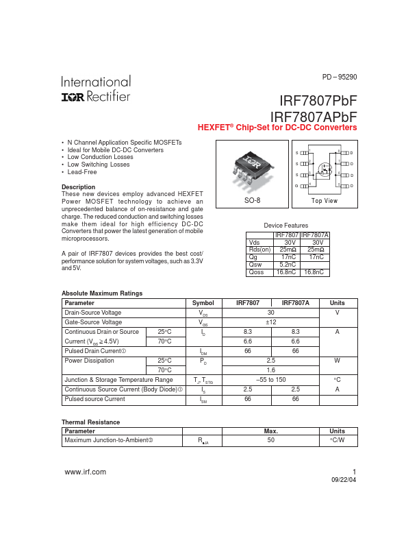 IRF7807PbF