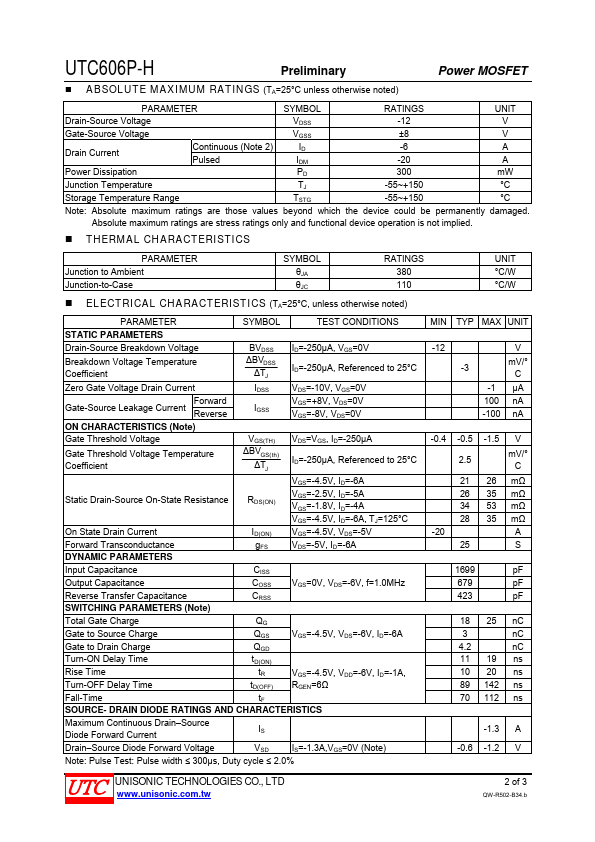 UTC606P-H