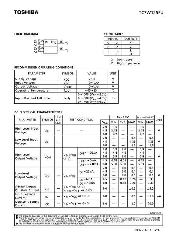 TC7W125