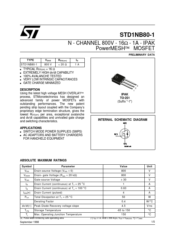 STD1NB80-1