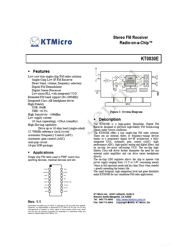 KT0830E