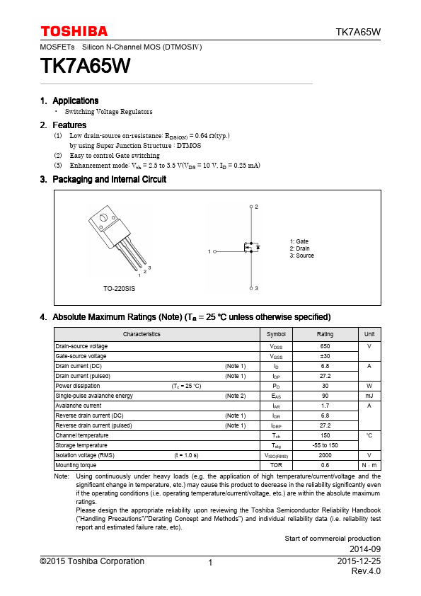 TK7A65W