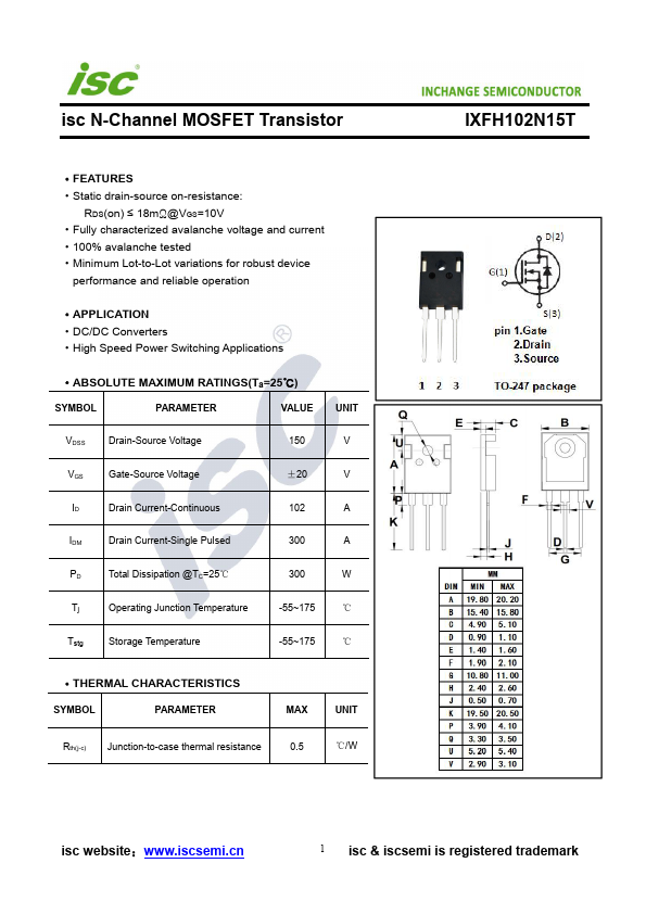 IXFH102N15T