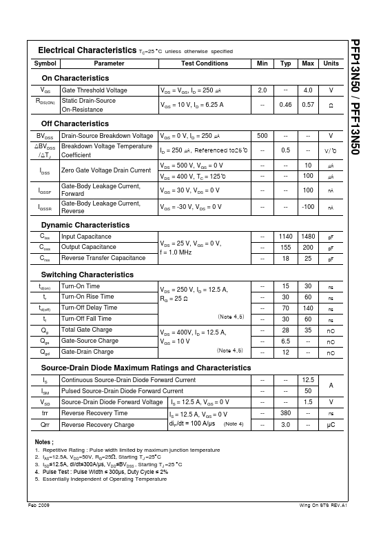 PFP13N50