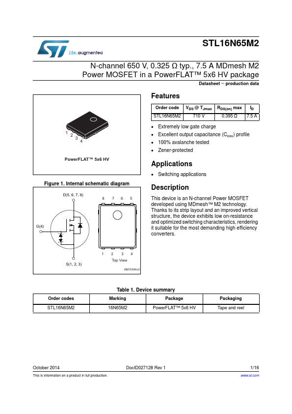 STL16N65M2