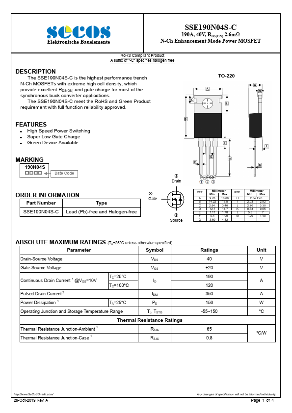 SSE190N04S-C