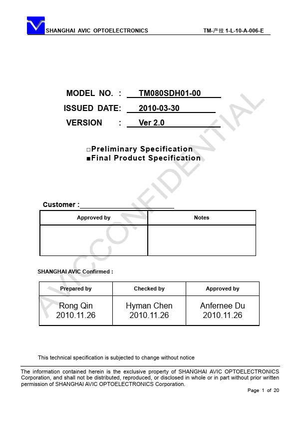 TM080SDH01-00