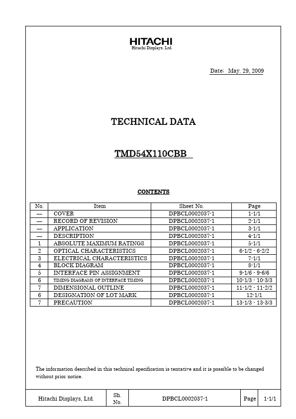 TMD54X110CBB