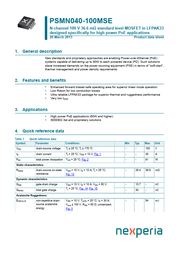 PSMN040-100MSE