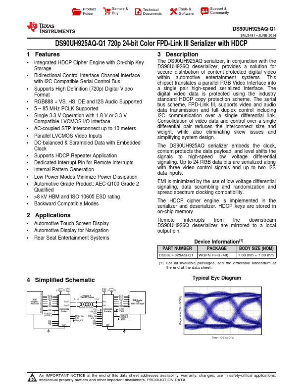 DS90UH925AQ-Q1