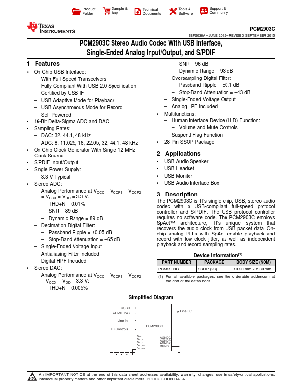 PCM2903C