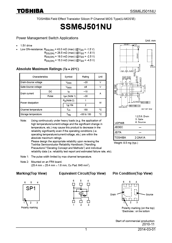 SSM6J501NU