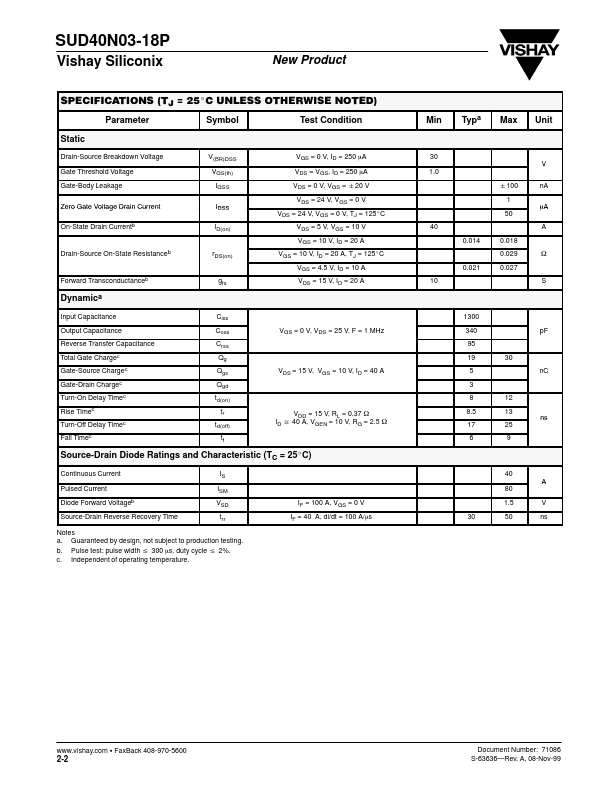 SUD40N03-18P