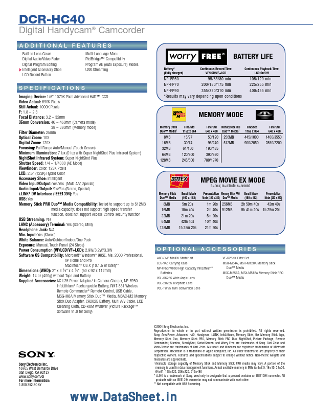 DCR-HC40