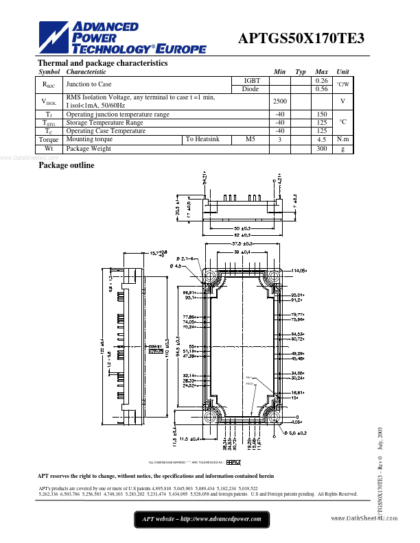 APTGS50X170TE3