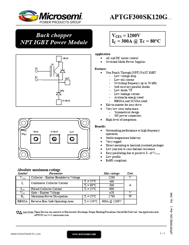 APTGF300SK120G