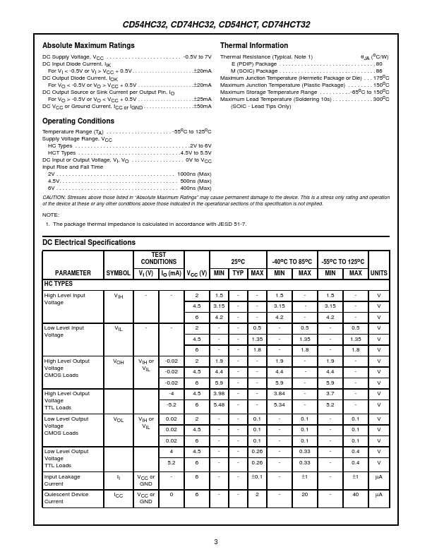 CD54HC32F3A