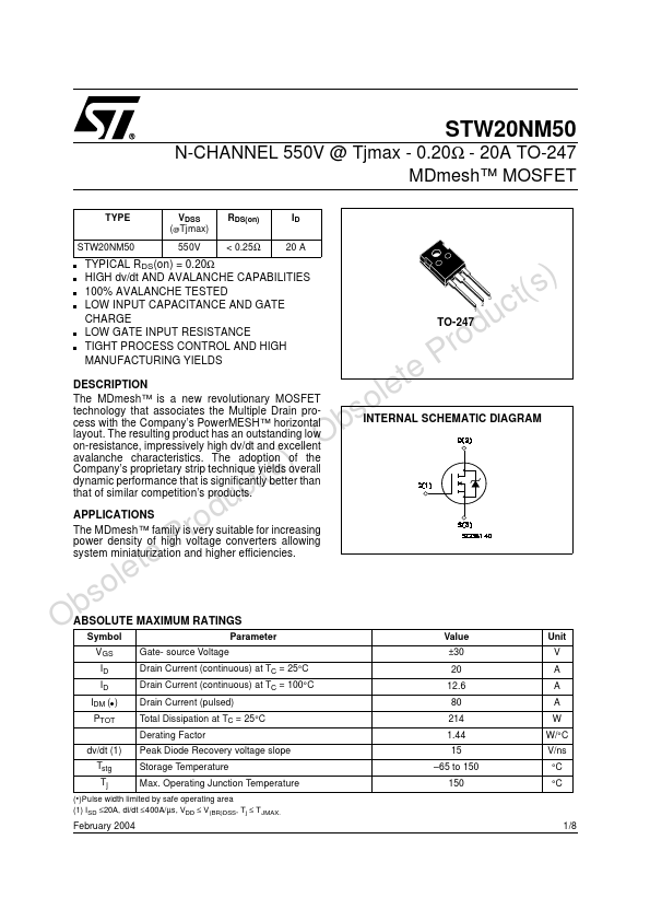 STW20NM50