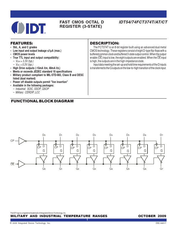 IDT54FCT374T