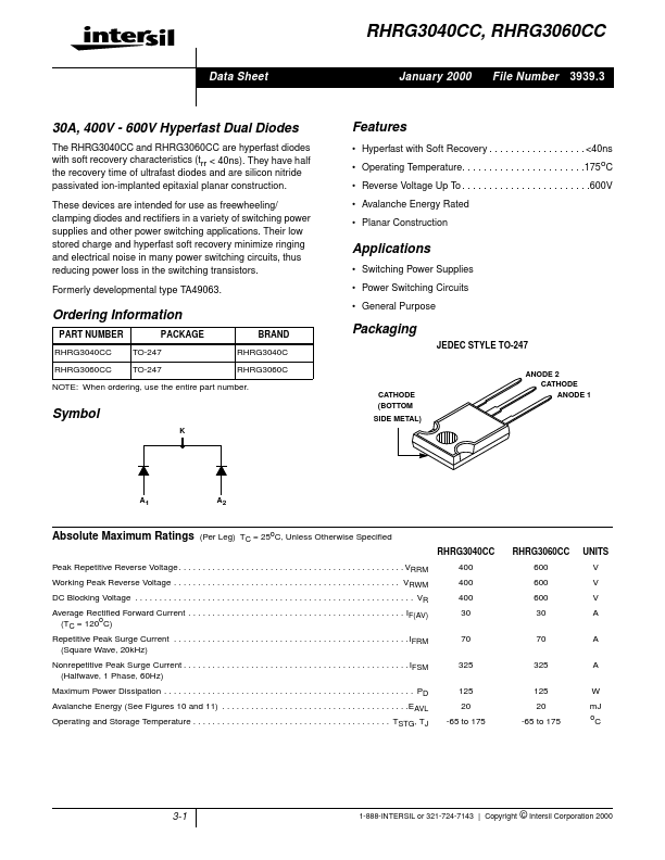 RHRG3060CC