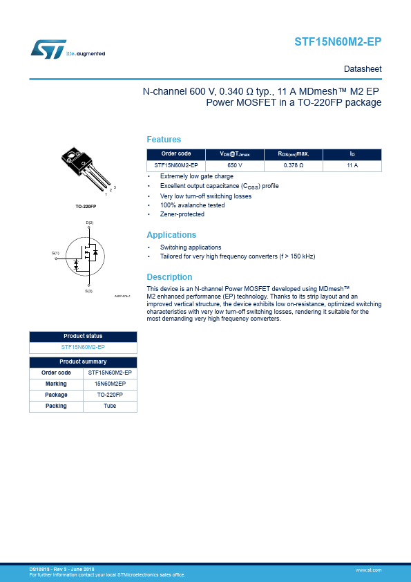 STF15N60M2-EP