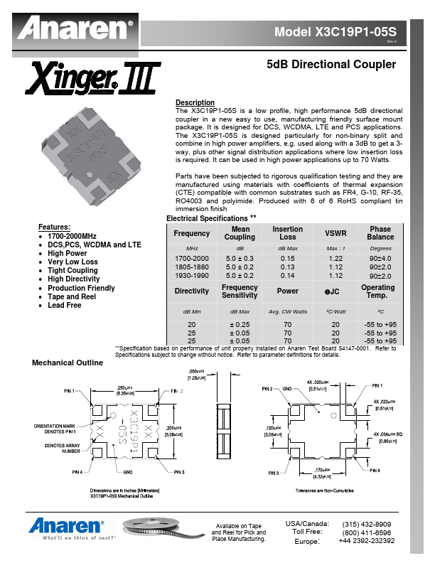 X3C19P1-05S