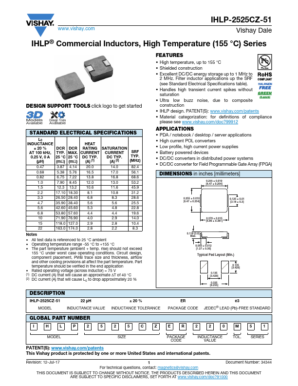 IHLP-2525CZ-51