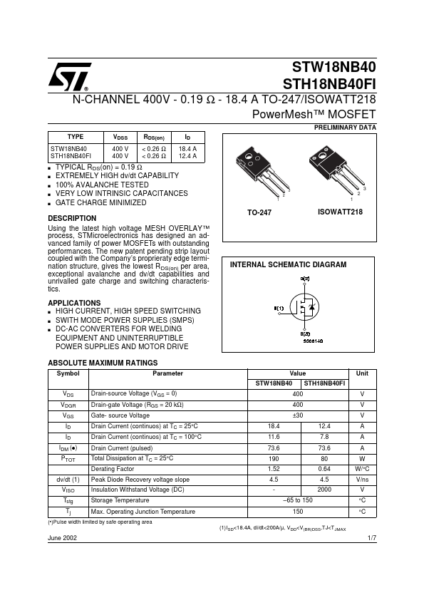 STW18NB40