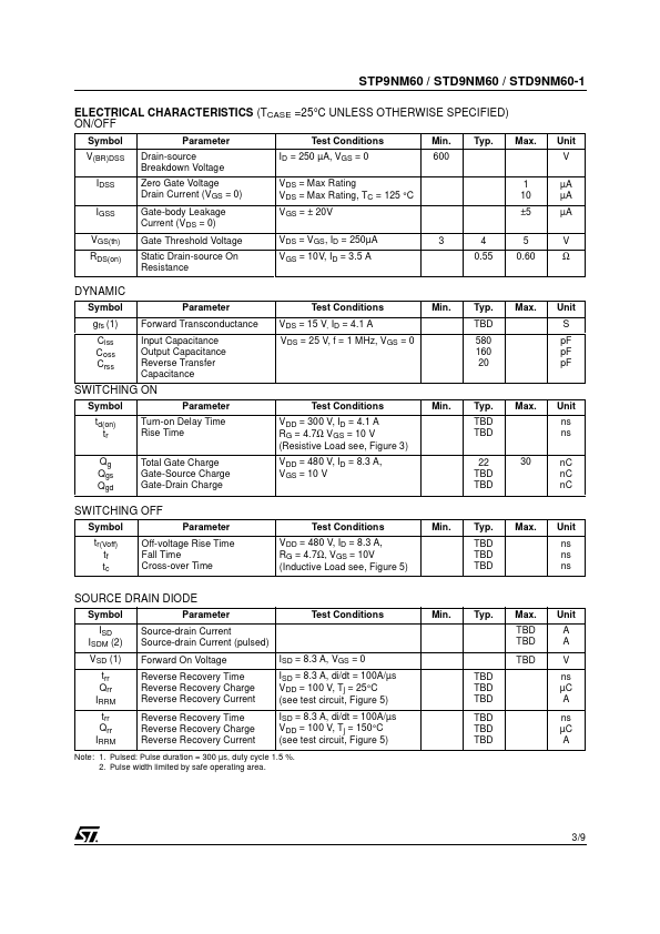 STD9NM60-1