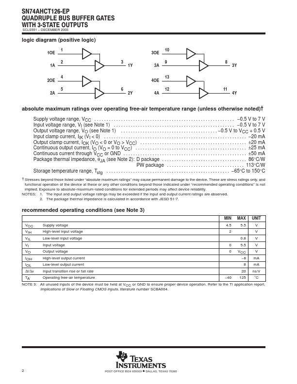 SN74AHCT126-EP