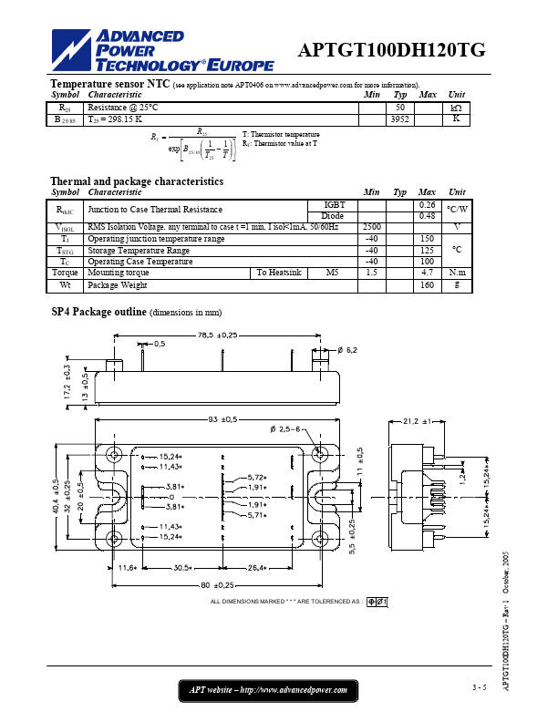 APTGT100DH120TG